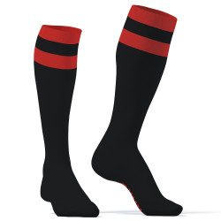 SneakXX Chaussettes hautes Hard SneakXX Noir-Rouge